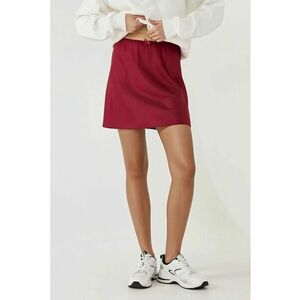 Fusta mini dama satin - rosu imagine