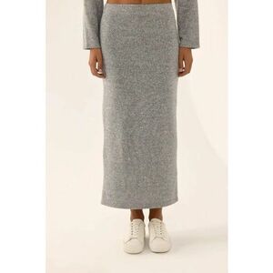 Fusta maxi dama poliester/elastan - gri imagine