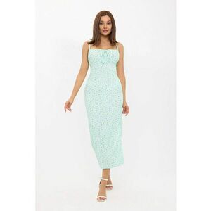 Rochie maxi - Floral - Verde - Poliester imagine