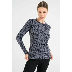 Bluza termica slim fit cu animal print Elianne - Negru/Gri imagine