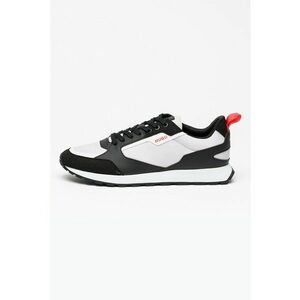 Pantofi sport cu insertii din material textil Icelin Runn - Alb/Negru/Gri deschis imagine