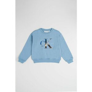 Bluza de trening cu imprimeu logo - Albastru prafuit imagine
