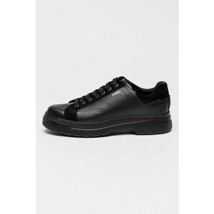 Pantofi din piele si piele intoarsa - Negru imagine