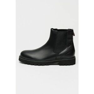 Ghete Chelsea din piele cu segmente din material sintetic Draven - Negru imagine