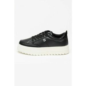 Pantofi sport flatform din piele si piele ecologica Lyssa - Negru imagine