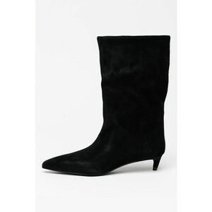 Cizme slip-on cu varf ascutit si toc kitten Gracey - Negru imagine
