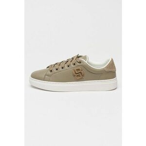 Pantofi sport de piele cu aplicatie monograma Kieran - Maro deschis imagine