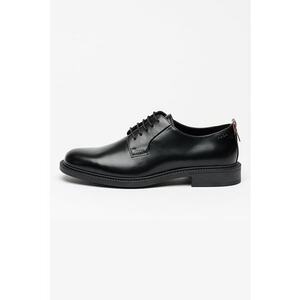 Pantofi derby de piele Lysander - Negru imagine