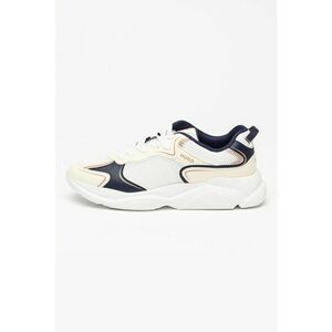 Pantofi sport cu logo Leon - Alb/Bleumarin imagine