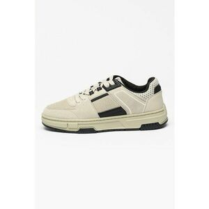 Pantofi sport low-cut de plasa cu garnituri de piele intoarsa ecologica Yarrow - Bej deschis imagine