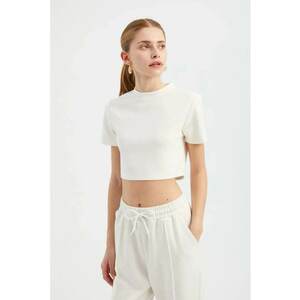 Tricou guler rotund - Alb imagine