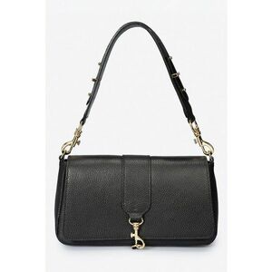 Geanta crossbody de piele - Negru imagine