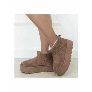 Ghete maro imblanite cu talpa groasa LT33-43 112 18497 - Maro imagine