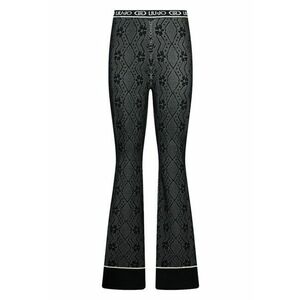 Colanti evazati cu model si banda elastica cu logo - Negru stins imagine