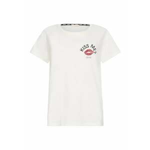 Tricou de bumbac cu strasuri - Alb imagine