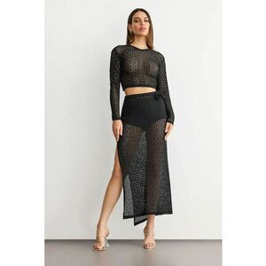 Compleu dama - dantela - negru - bumbac imagine