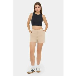 Pantaloni scurti - Bermuda - cu nasturi - culoare naturala - bumbac si in imagine
