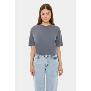 Tricou dama - Relaxed Fit - bumbac - gri imagine