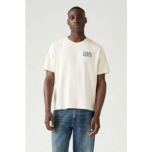 Tricou lejer de bumbac - Alb fildes/Indigo imagine