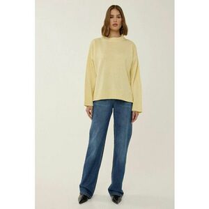 Pulover dama guler rotund - confortabil - natur - tricot imagine