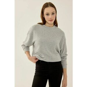 Pulover dama Basic - Relaxed Fit - Gri - Viscoza imagine