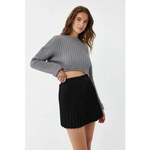 Pulover dama - pulover scurt - gri - tricot imagine