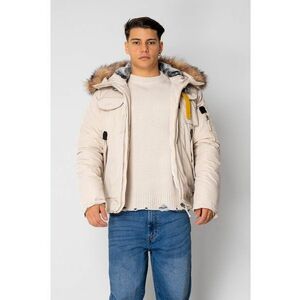 Geaca Heavy cu fermoar si buzunare Beige 18966 - Bej imagine