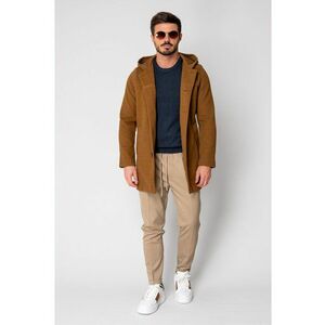 Palton lung cu gluga Brown 18872 - Maro imagine