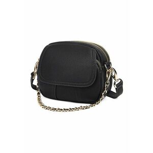 Geanta de piele cu barete detasabile Morgan - Negru - 14 x 18 x 7 cm imagine
