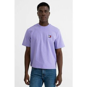 Tricou de bumbac cu imprimeu pe partea din spate - Violet imagine