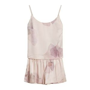 Pijama dama Alb Bej Caproccio - Floral imagine