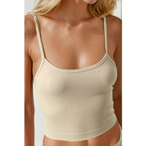 Maiou dama elastan/poliamida - decolteu rotund - bej imagine