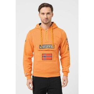 Hanorac cu snur si logo brodat Gymclass - Portocaliu imagine