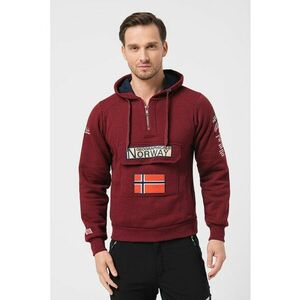 Hanorac cu snur si logo brodat Gymclass - Visiniu imagine