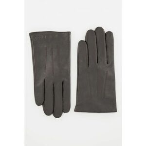 Manusi din piele cu capse - compatibile cu ecran tactil - Maro inchis imagine