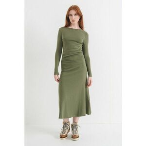 Rochie lunga cambrata - Verde feriga imagine