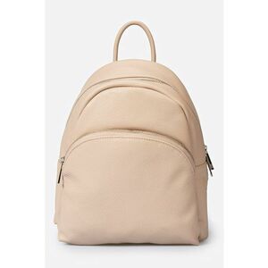 Rucsac de piele cu aspct granulat - Bej deschis imagine