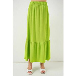 Fusta maxi HiCCUP - talie elastica - verde - poliester-lycra imagine