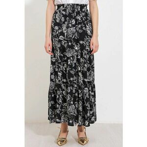 Fusta maxi - HiCCUP - croiala lejera - negru - viscoza imagine