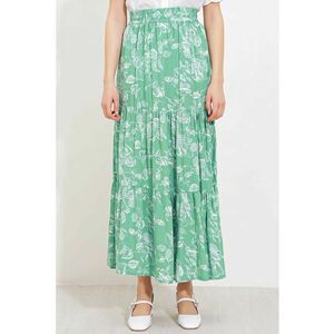 Fusta maxi - HiCCUP - croiala lejera - verde - viscoza imagine