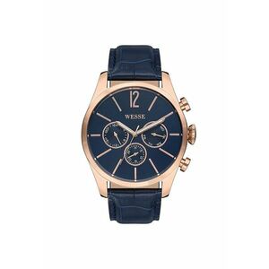 Ceas barbatesc model WWG200101 - bleumarin - curea albastra - rezistenta la apa 5 ATM - mecanism quartz imagine