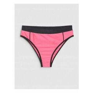 Slip de bikini pentru femei roz - elastic - talie medie - sintetic imagine