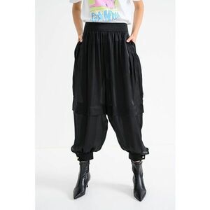 Pantaloni harem de matase Hypnotic - Negru imagine