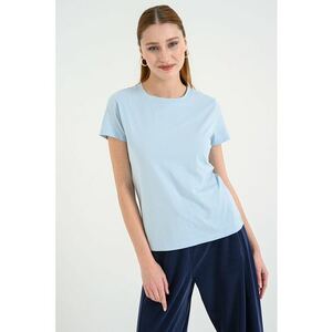 Tricou regular fit de bumbac Esogo - Albastru glaciar imagine