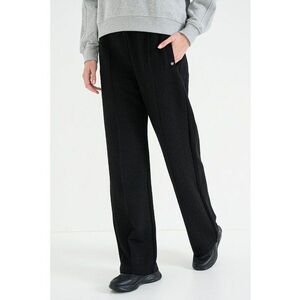 Pantaloni ampli cu cusaturi frontale Nargie - Negru stins imagine