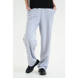 Pantaloni de trening ampli cu slituri cu capse pe glezna Nicole - Gri deschis imagine