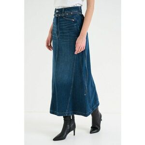 Fusta lunga de denim - Albastru melange imagine