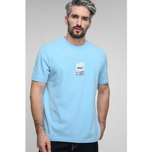 Tricou relaxed fit cu imprimeu logo - Albastru deschis imagine