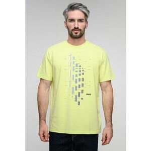 Tricou cu imprimeu geometric - Verde lime imagine