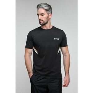Tricou cu accente in dungi - Negru imagine